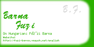 barna fuzi business card